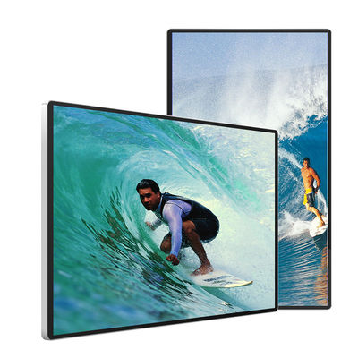 لوحة إعلانات LCD 450cd / M2 لمتجر 89 درجة زاوية عرض 64G كحد أقصى