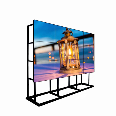 1.7 مم 49 55 بوصة LG Samsung LCD Video Wall IR Touch Frame Floor Standing Cabinet